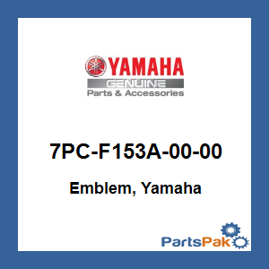 Yamaha 7PC-F153A-00-00 Emblem, Yamaha; 7PCF153A0000