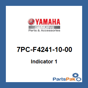 Yamaha 7PC-F4241-10-00 Indicator 1; 7PCF42411000