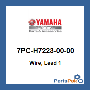 Yamaha 7PC-H7223-00-00 Wire, Lead 1; 7PCH72230000
