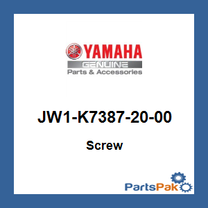 Yamaha JW1-K7387-20-00 Screw; JW1K73872000