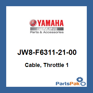 Yamaha JW8-F6311-21-00 Cable, Throttle 1; JW8F63112100