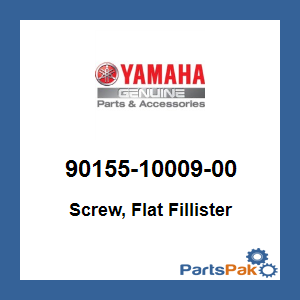 Yamaha 90155-10009-00 Screw, Flat Fillister; 901551000900