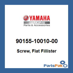 Yamaha 90155-10010-00 Screw, Flat Fillister; 901551001000
