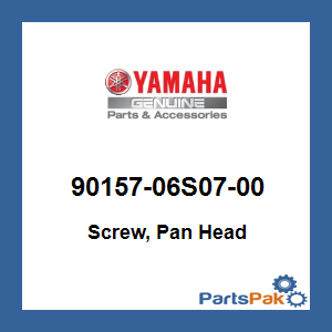 Yamaha 90157-06S07-00 Screw, Pan Head; 9015706S0700