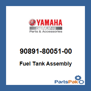 Yamaha 90891-80051-00 Fuel Tank Assembly; 908918005100
