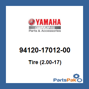 Yamaha 94120-17012-00 Tire (2.00-17); 941201701200