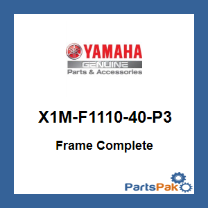 Yamaha X1M-F1110-40-P3 Frame Complete; X1MF111040P3