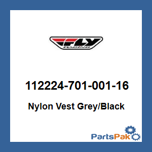 Fly Racing 112224-701-001-16; Nylon Vest Grey/Black