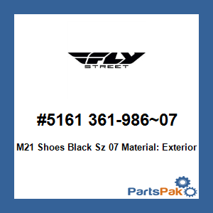 Fly Street #5161 361-986~07; M21 Shoes Black Sz 07