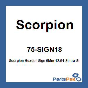 Scorpion 75-SIGN18; Scorpion Header Sign 6Mm 12.94 Sintra Single-Sided W / Velcro