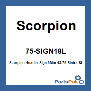 Scorpion 75-SIGN18L; Scorpion Header Sign 6Mm 43.75 Sintra Single-Sided W / Velcro