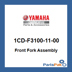 Yamaha 1CD-F3100-11-00 Front Fork Assembly; 1CDF31001100