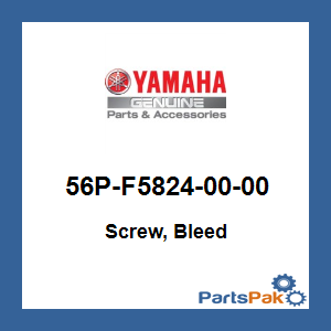 Yamaha 56P-F5824-00-00 Screw, Bleed; 56PF58240000