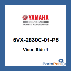 Yamaha 5VX-2830C-01-P5 Visor, Side 1; 5VX2830C01P5