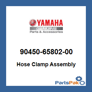 Yamaha 90450-65802-00 Hose Clamp Assembly; 904506580200