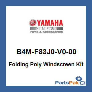 Yamaha B4M-F83J0-V0-00 Folding Poly Windscreen Kit; B4MF83J0V000