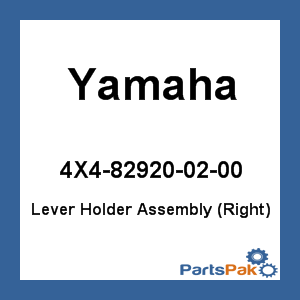 Yamaha 4X4-82920-02-00 Lever Holder Assembly (Right); 4X4829200200