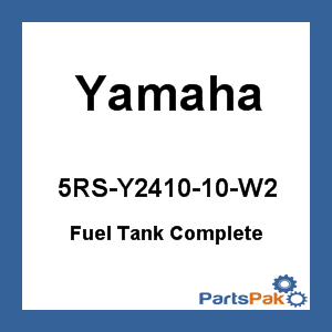 Yamaha 5RS-Y2410-10-W2 Fuel Tank Complete; 5RSY241010W2