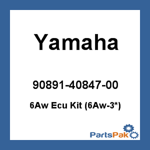 Yamaha 90891-40847-00 6Aw Ecu Kit (6Aw-3 ); 908914084700