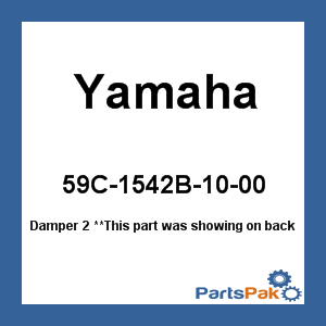 Yamaha 59C-1542B-10-00 Damper 2; 59C1542B1000