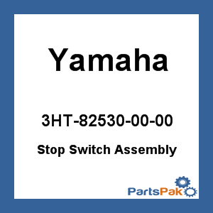 Yamaha 3HT-82530-00-00 Stop Switch Assembly; 3HT825300000