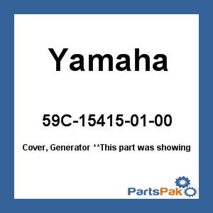 Yamaha 59C-15415-01-00 Cover, Generator; 59C154150100