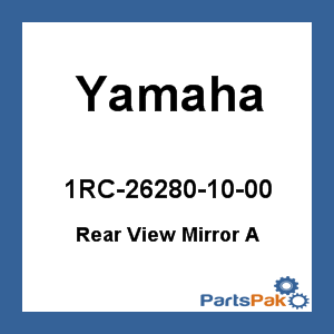 Yamaha 1RC-26280-19-00 Rear View Mirror Assembly (Left); 1RC262801900