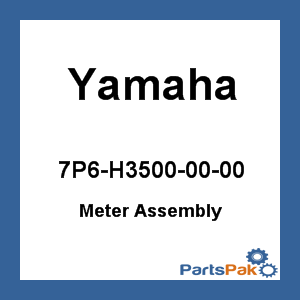 Yamaha 7P6-H3500-00-00 Meter Assembly; New # 7P6-H3500-01-00