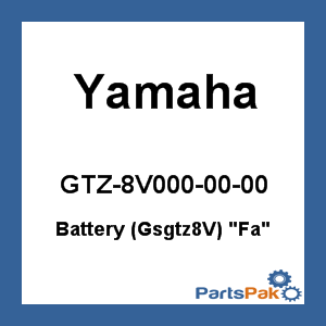 Yamaha GTZ-8V000-00-00 Battery (Gsgtz8V) 