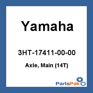 Yamaha 3HT-17411-00-00 Axle, Main (14T); 3HT174110000