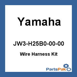 Yamaha JW3-H25B0-00-00 Wire Harness Kit; JW3H25B00000
