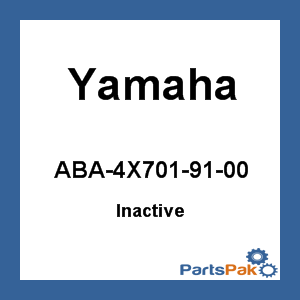 Yamaha ABA-4U551-00-01 (Inactive Part)