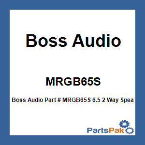 Boss Audio MRGB65S; 6.5 2 Way Speakers Coaxial Marine
