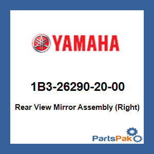 Yamaha 1B3-26290-20-00 Rear View Mirror Assembly (Right); 1B3262902000