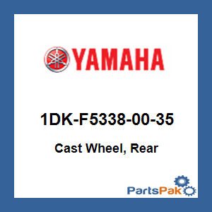 Yamaha 1DK-F5338-00-35 Cast Wheel, Rear; 1DKF53380035