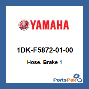 Yamaha 1DK-F5872-01-00 Hose, Brake 1; 1DKF58720100