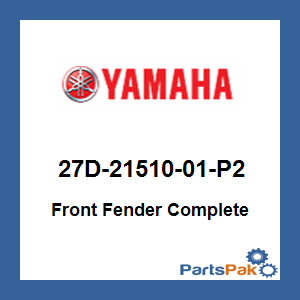 Yamaha 27D-21510-01-P2 Front Fender Complete; 27D2151001P2