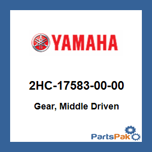 Yamaha 2HC-17583-00-00 Gear, Middle Driven; 2HC175830000