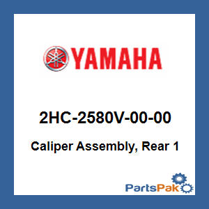 Yamaha 2HC-2580V-00-00 Caliper Assembly, Rear 1; 2HC2580V0000