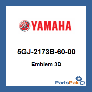 Yamaha 5GJ-2173B-60-00 Emblem 3D; New # 5GJ-2173B-61-00