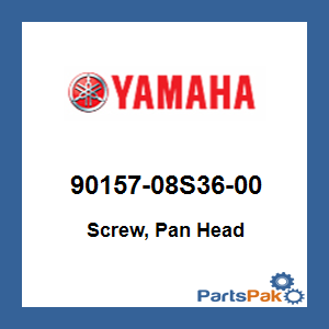 Yamaha 90157-08S36-00 Screw, Pan Head; 9015708S3600