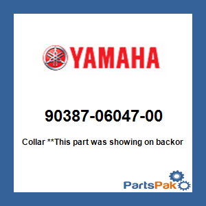 Yamaha 90387-06047-00 Collar; 903870604700