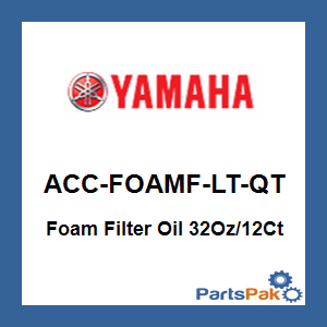 Yamaha ACC-FOAMF-LT-QT Foam Filter Oil (1-Liter) (UPS Ground Shipping Only); New # ACC-FOAMF-LT-ER