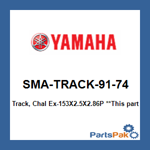 Yamaha SMA-TRACK-91-74 Snowmobile Track, Chal Ex-153X2.5X2.86P; SMATRACK9174