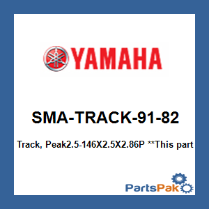 Yamaha SMA-TRACK-91-82 Snowmobile Track, Peak2.5-146X2.5X2.86P; SMATRACK9182
