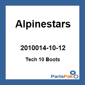 Alpinestars 2010014-10-12; Tech 10 Boots Black Size 12