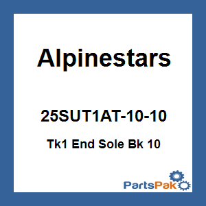 Alpinestars 25SUT1AT-10-10; Tech-1 End Sole Black Size 10