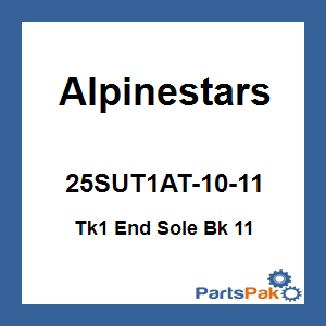 Alpinestars 25SUT1AT-10-11; Tech-1 End Sole Black Size 11