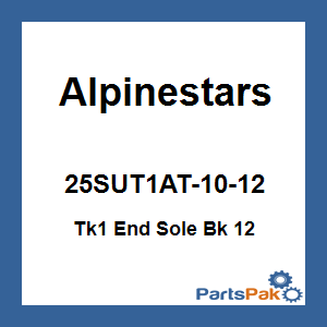Alpinestars 25SUT1AT-10-12; Tech-1 End Sole Black Size 12