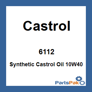Castrol 6112; Power 1 4T Synthetic Oil 10W40 1Qt